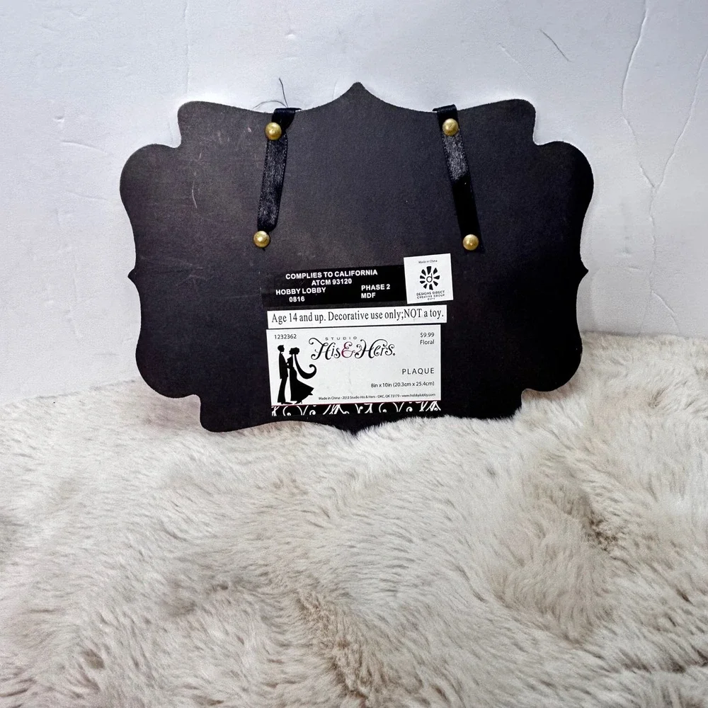 Studio His and‎ Hers Here Comes The Bride Wedding Decorative Wood Plaque Sign